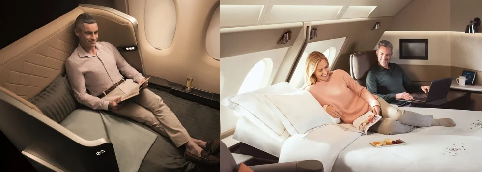 What is the difference between Singapore Airlines business class and first class?