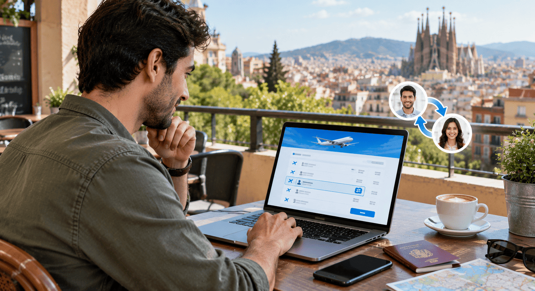 ¿Puedo cambiar al pasajero en un boleto de vuelo?