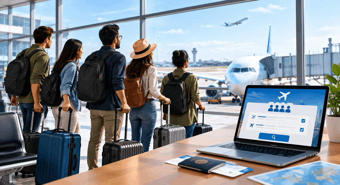 Su manual para realizar la reserva de vuelo del grupo sin complicaciones