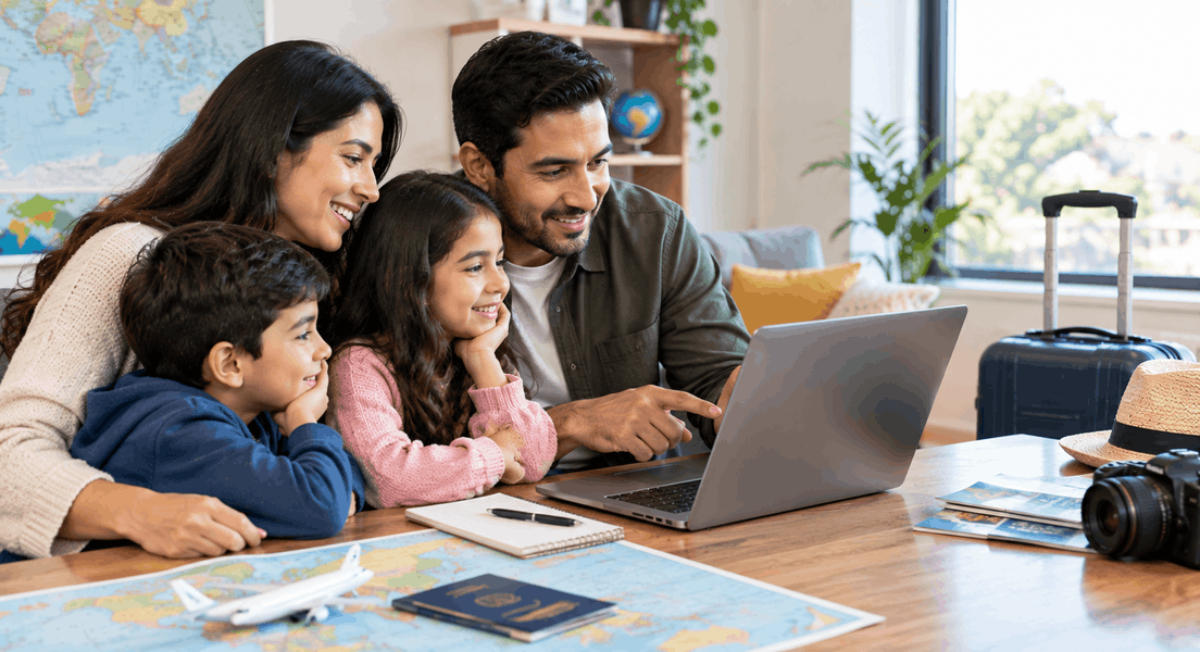 Cómo puede reservar los vuelos para una familia